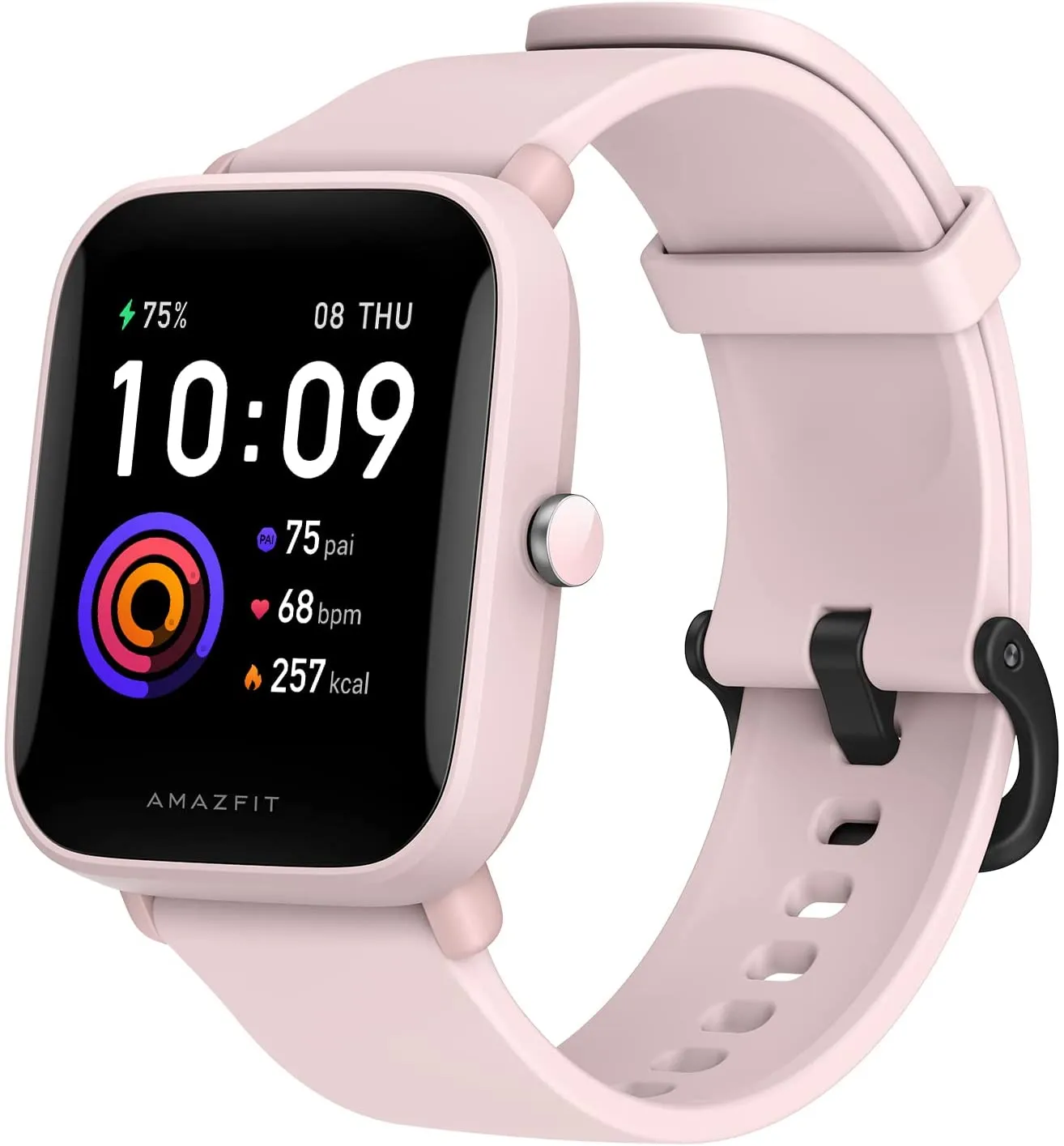 Amazfit Bip U Smart Watch Fitness Tracker for Men Women with 60  Sports Modes, 9-Day Battery Life, Blood Oxygen Breathing Heart Rate Sleep Monitor, 5 ATM Waterproof, for iPhone Android Phone (Black)