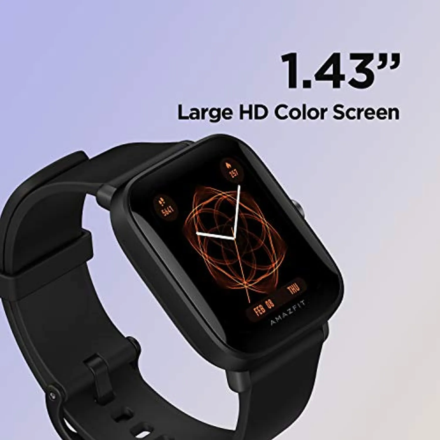 Amazfit Bip U Smart Watch Fitness Tracker for Men Women with 60  Sports Modes, 9-Day Battery Life, Blood Oxygen Breathing Heart Rate Sleep Monitor, 5 ATM Waterproof, for iPhone Android Phone (Black)