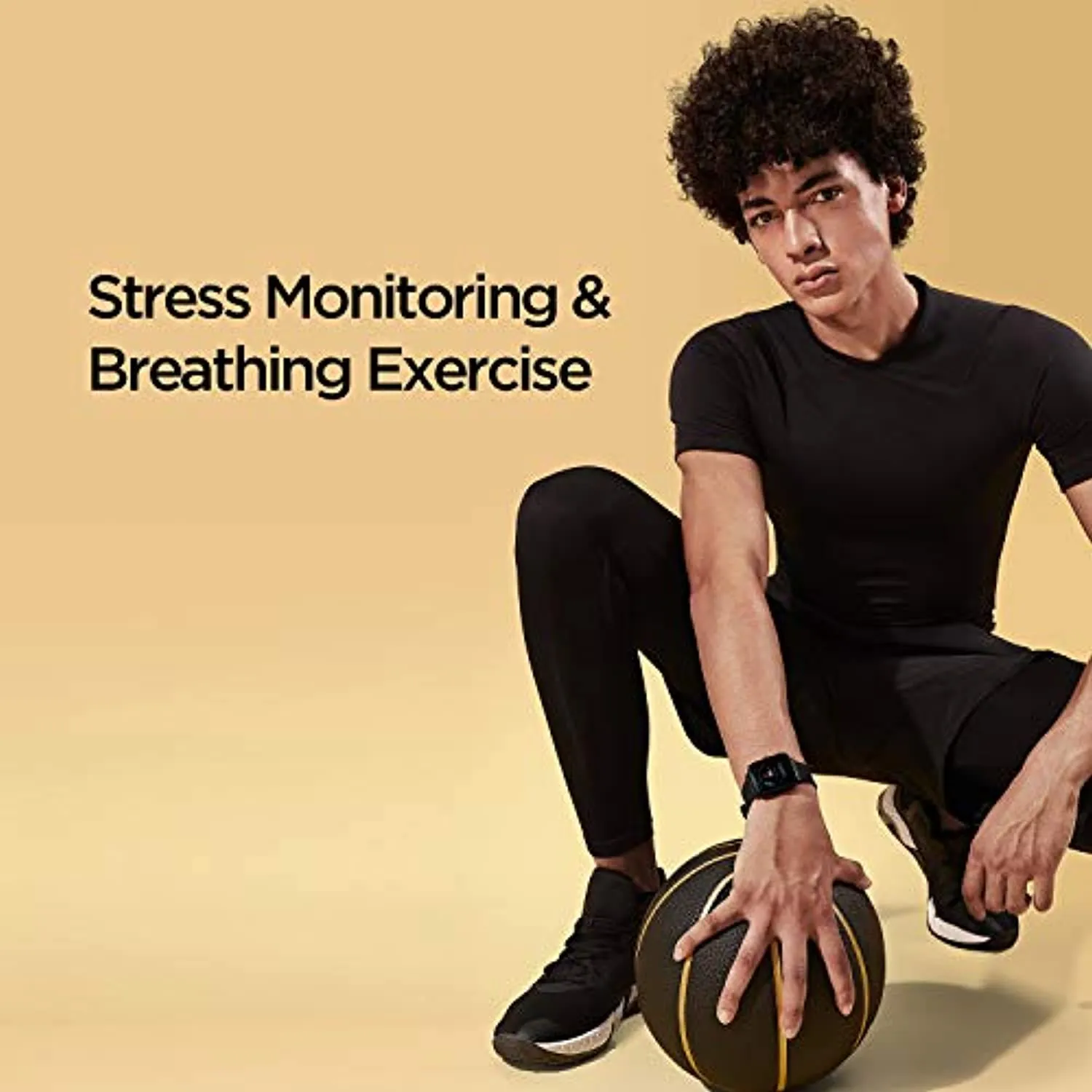 Amazfit Bip U Smart Watch Fitness Tracker for Men Women with 60  Sports Modes, 9-Day Battery Life, Blood Oxygen Breathing Heart Rate Sleep Monitor, 5 ATM Waterproof, for iPhone Android Phone (Black)