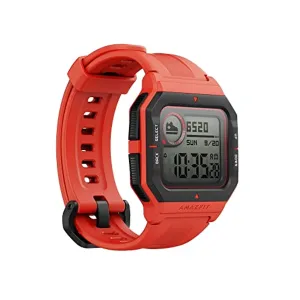 Amazfit Neo Fitness Retro Smartwatch with Real-Time Workout Tracking, Heart Rate and Sleep Monitoring, 28-Day Battery Life, Smart Notifications, 1.2" Always-On Display, Water Resistant, Orange