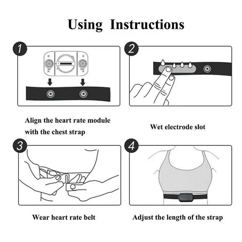 Ant Bluetooth 4.0 Chest Belt Strap Band For Wahoo Polar Sport Heart Rate Monitor