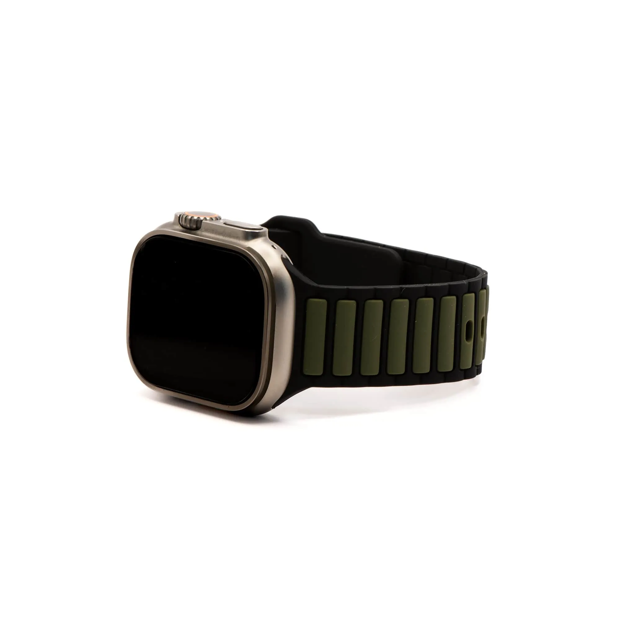 Apple Band - Silicone Ripple - Black & Green