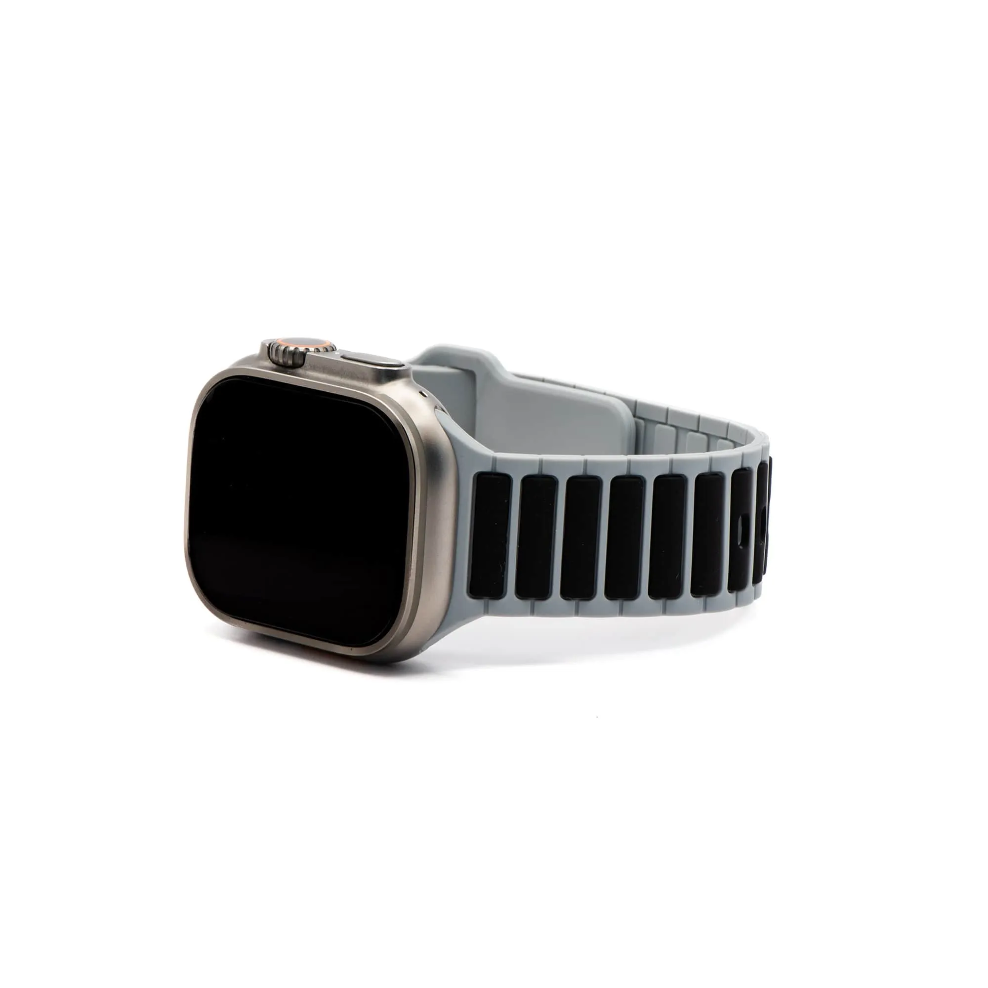 Apple Band - Silicone Ripple - Gray & Black