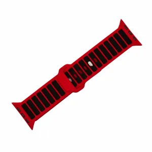 Apple Band - Silicone Ripple - Red & Black