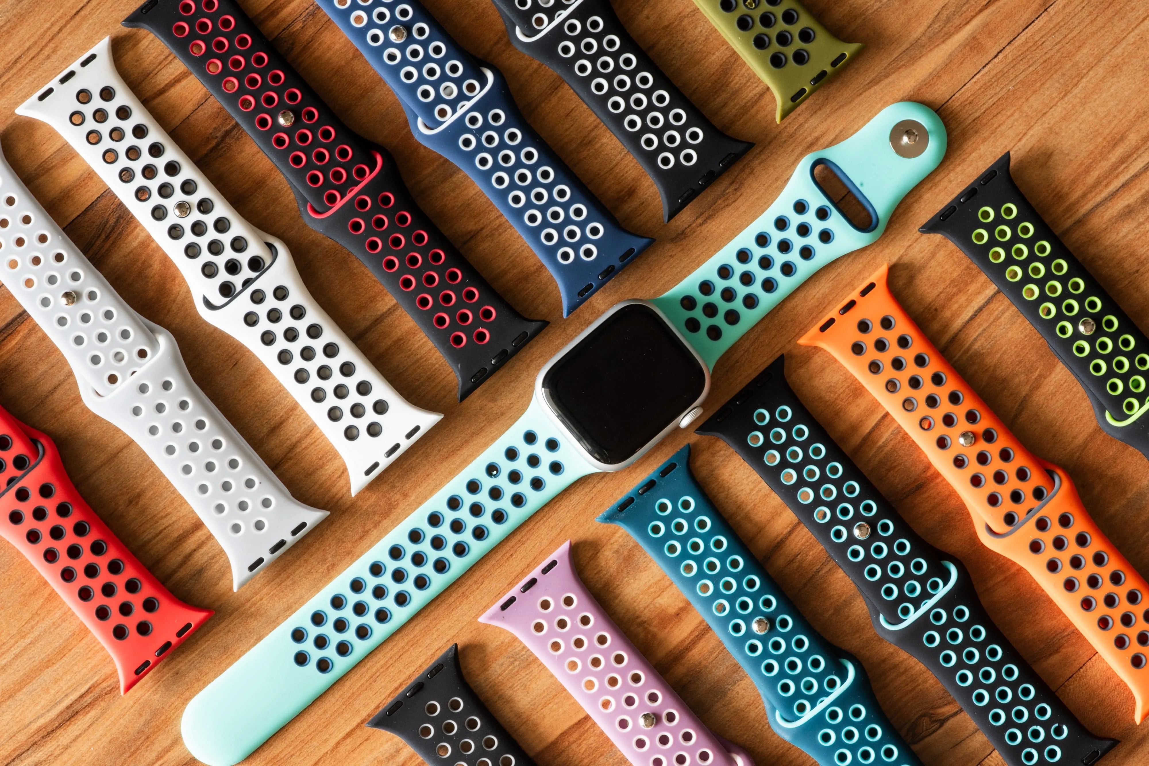 Apple Band Silicone Sport - Black-Red