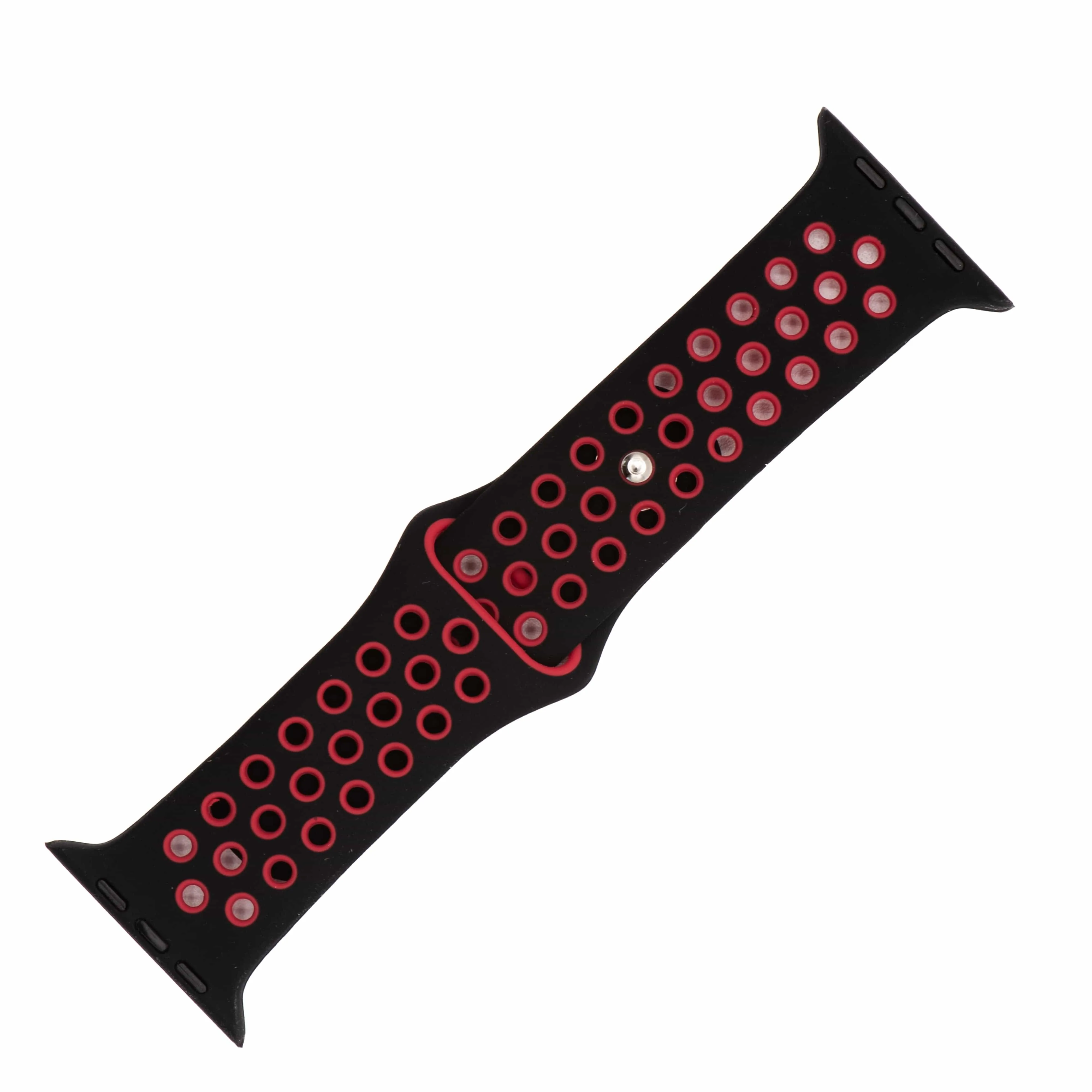 Apple Band Silicone Sport - Black-Red