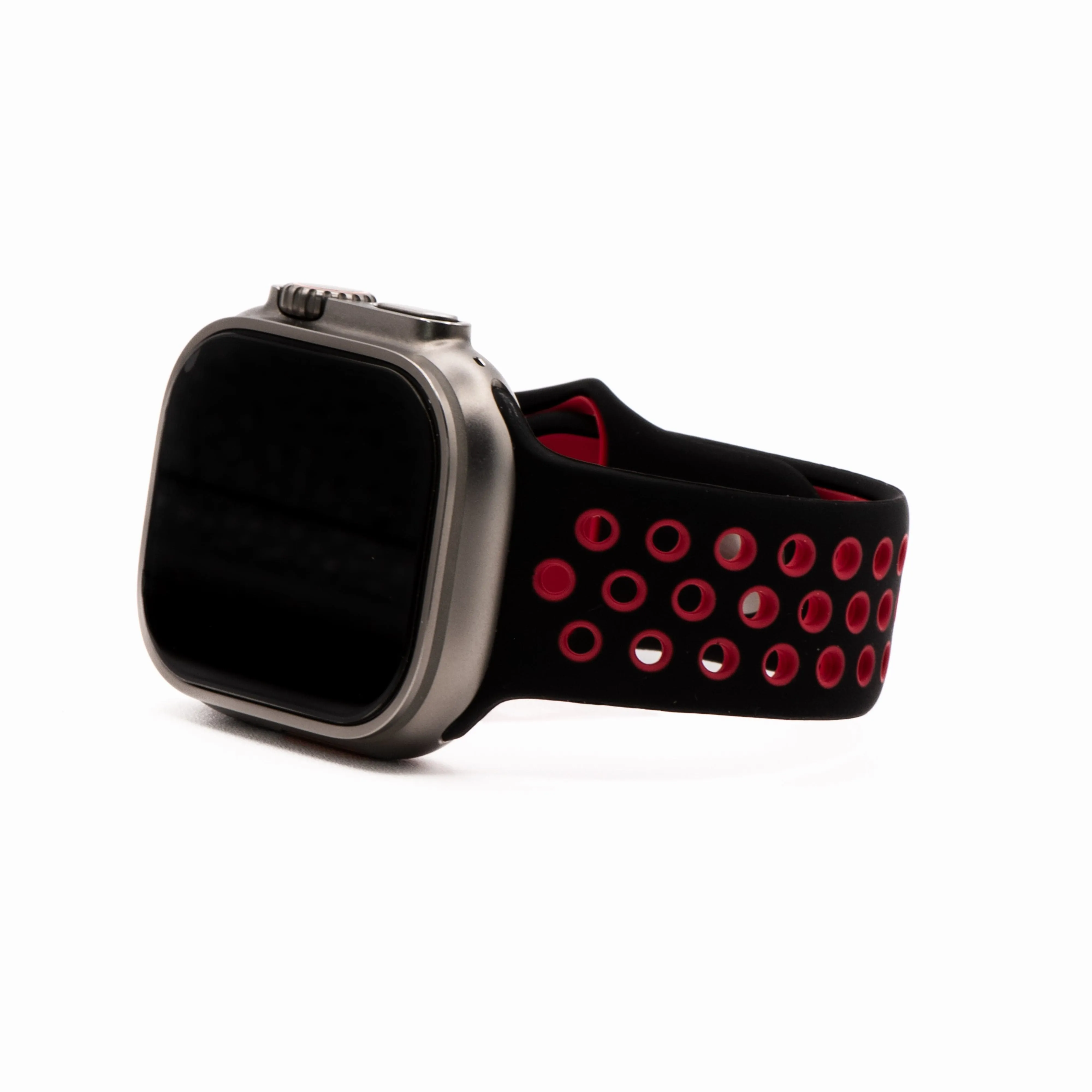 Apple Band Silicone Sport - Black-Red