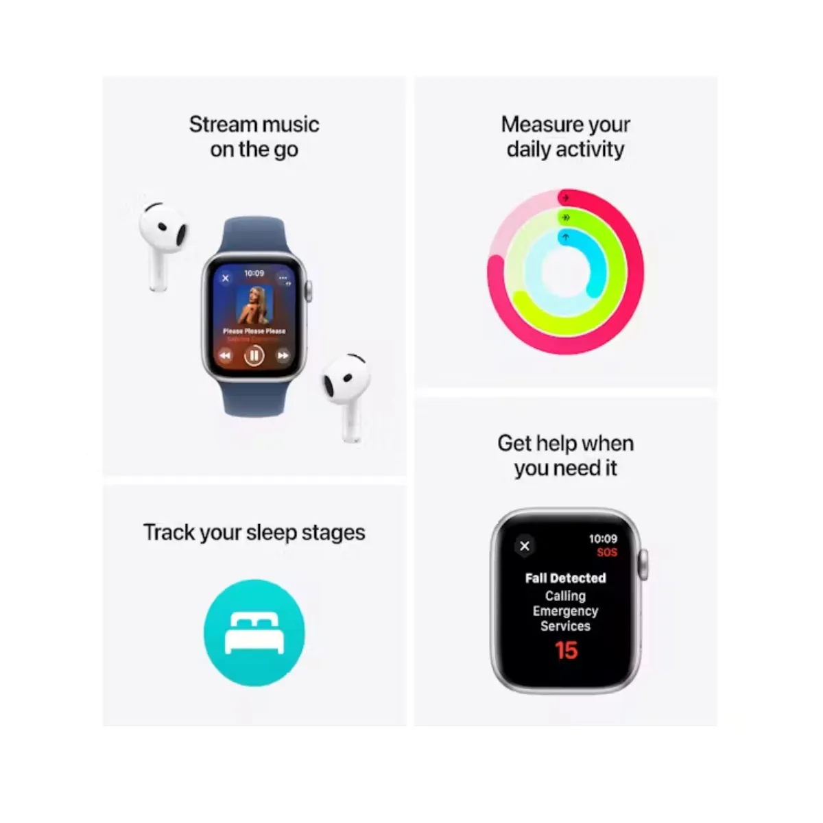Apple Watch SE GPS 40mm Gold Aluminium Case With Starlight Sport Band - Refurbished Grade C