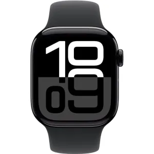 Apple Watch Series 10 42mm Jet Black Aluminium Case GPS   Cellular Sport Band-Black - AU Version