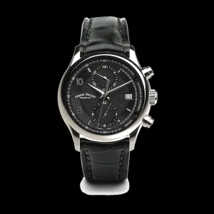 ARMAND NICOLET M02-4 MEN'S AUTOMATIC BLACK STRAP BLACK DIAL WATCH