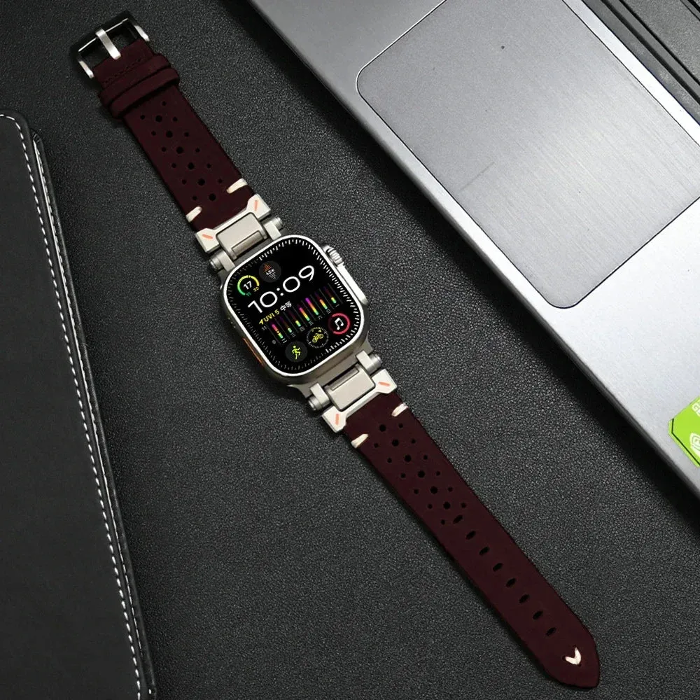 Armor Desinged Leather Bands for Apple Watch