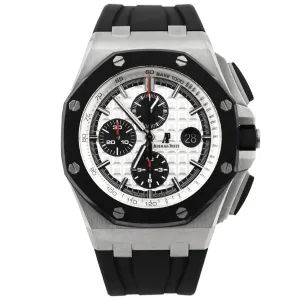 Audemars Piguet Men's Royal Oak Offshore Stainless Steel 44mm White Tapisserie Stick Dial Watch Reference #: 26400SO.OO.A002CA.01