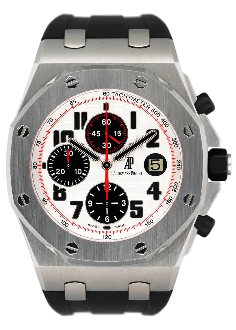 Audemars Piguet Royal Oak Offshore 26170ST Silver Dial Mens Watch Box Papers