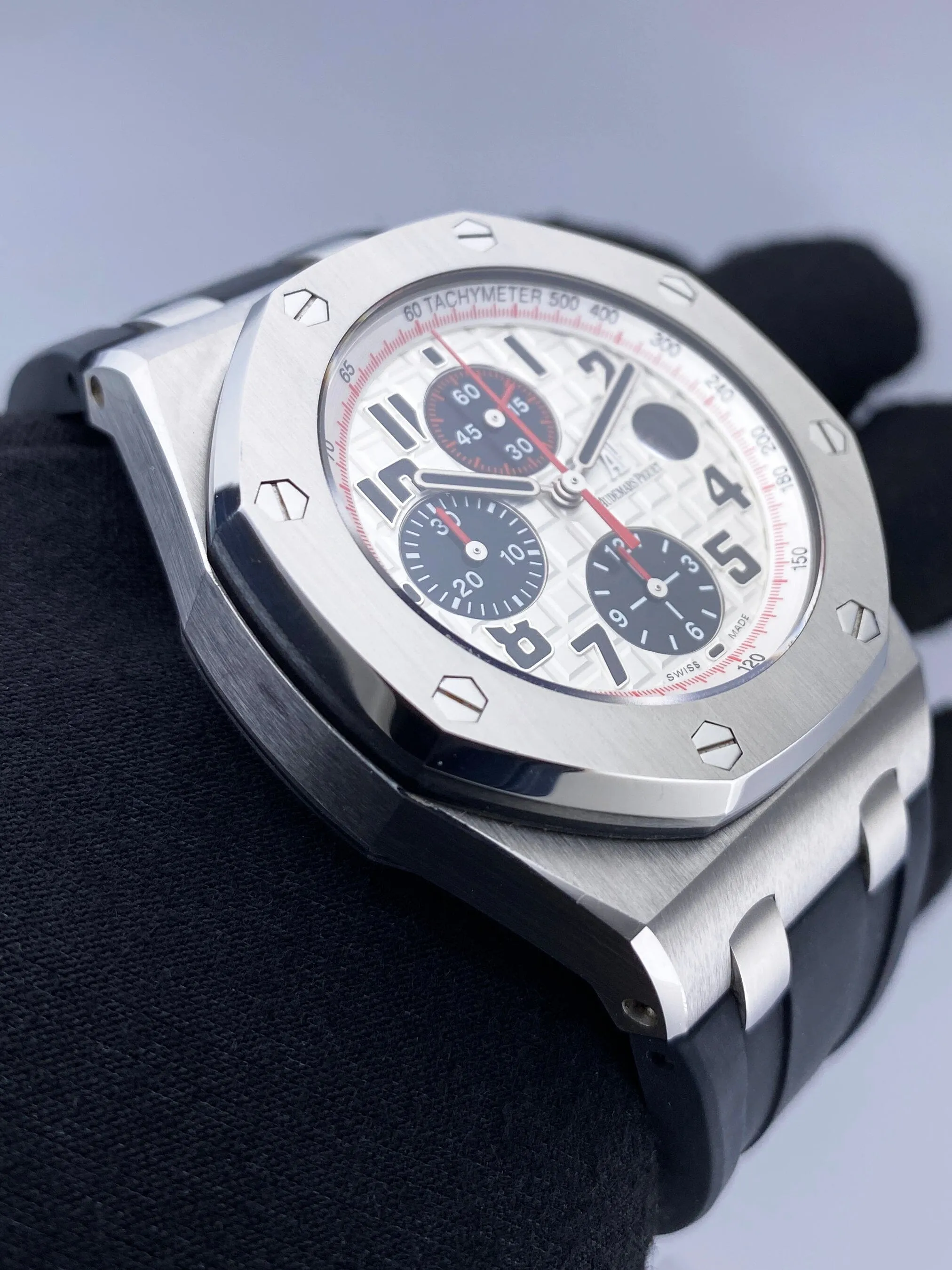 Audemars Piguet Royal Oak Offshore 26170ST Silver Dial Mens Watch Box Papers