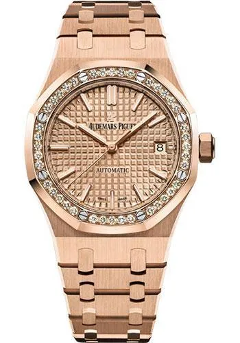 Audemars Piguet Royal Oak Selfwinding Watch Pink Dial 37mm - 15451OR.ZZ.1256OR.03