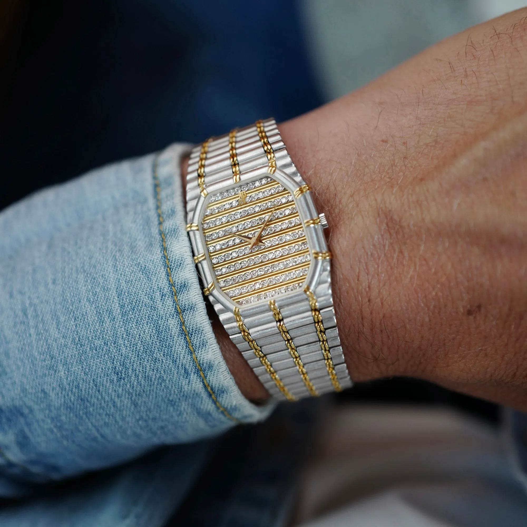 Audemars Piguet Two-Tone Bamboo with Pave Diamond Dial