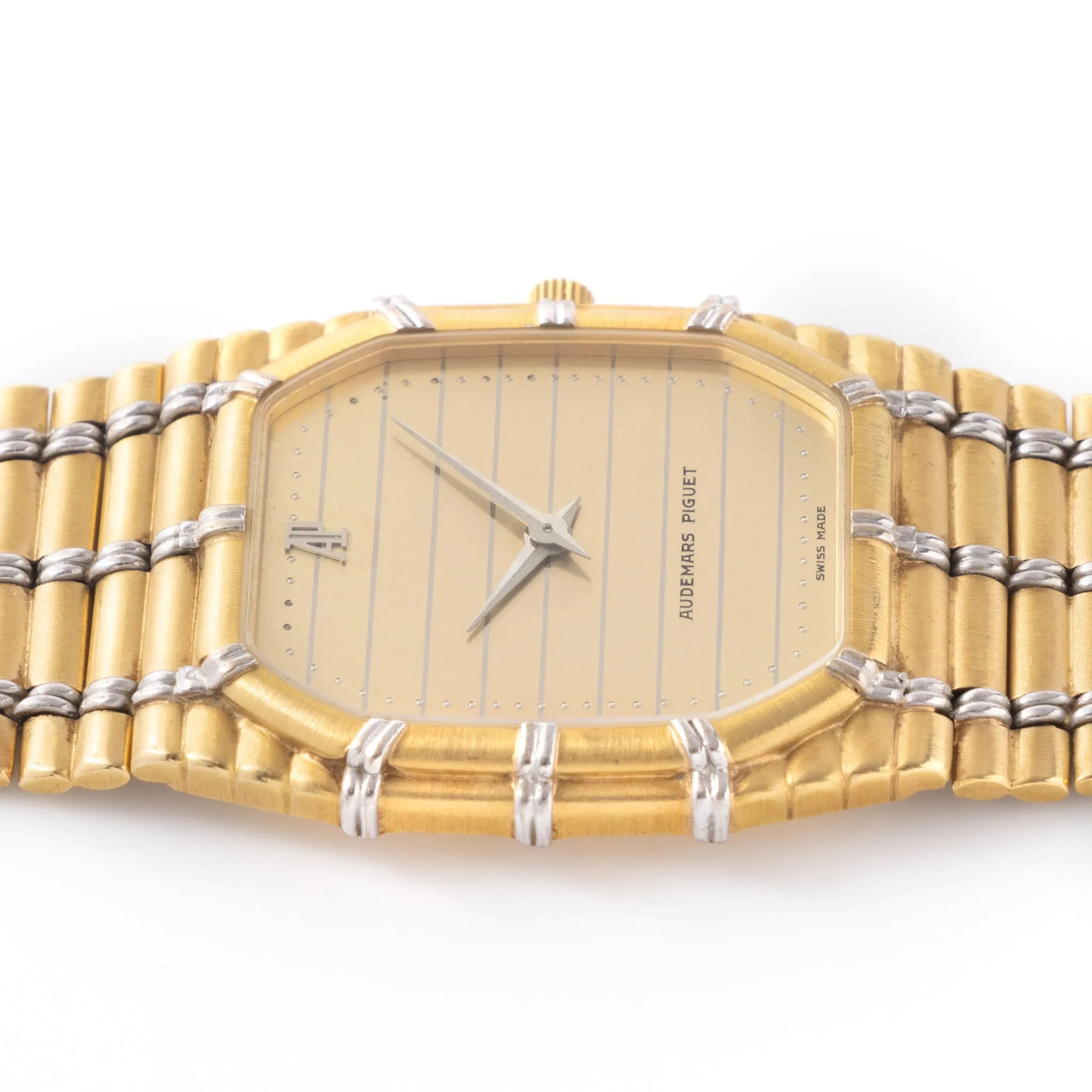 Audemars Piguet Two-Tone "Bamboo" Quartz 18K Yellow & White Gold