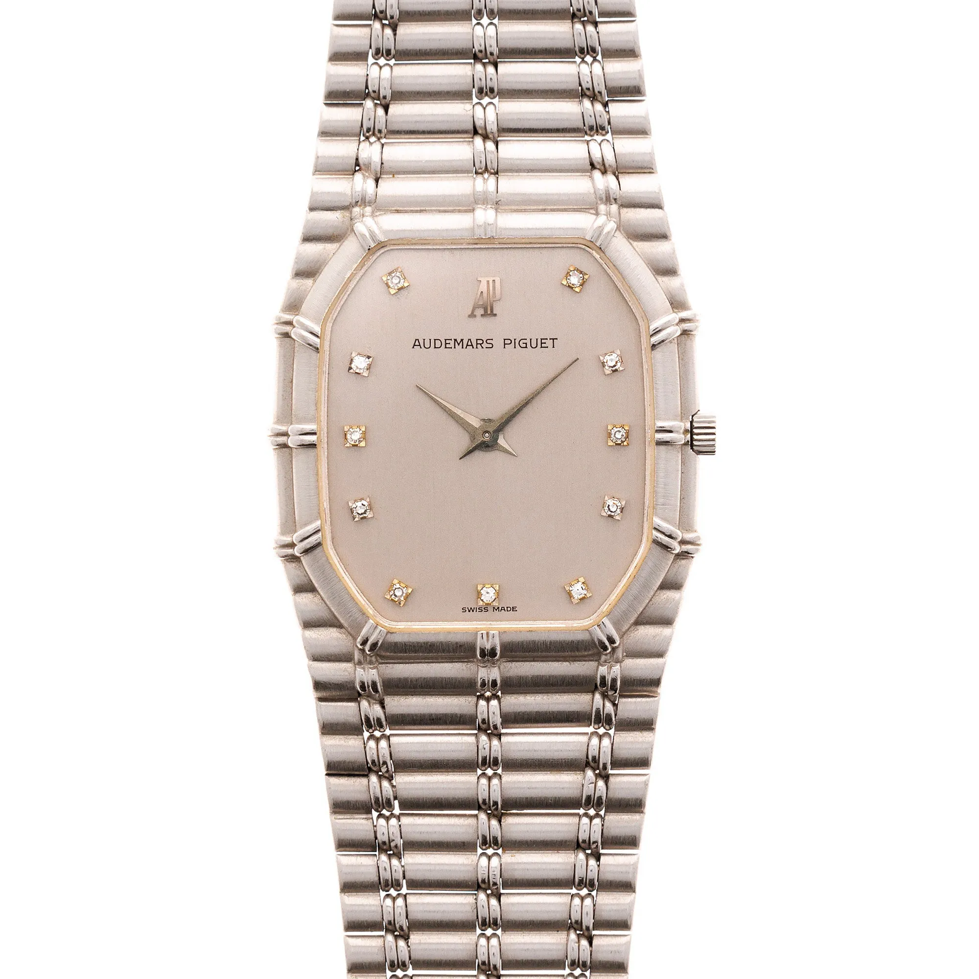 Audemars Piguet White Gold Bamboo with Diamond Markers