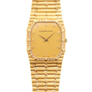 Audemars Piguet Yellow Gold Bamboo Diamond Watch
