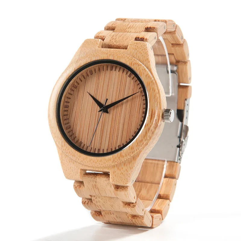 BOBO BIRD D19 Men's Luxulry Top Brand Design Watches Colorful Hands Wood Wristwatches for Men Customized Bamboo Wooden Watches