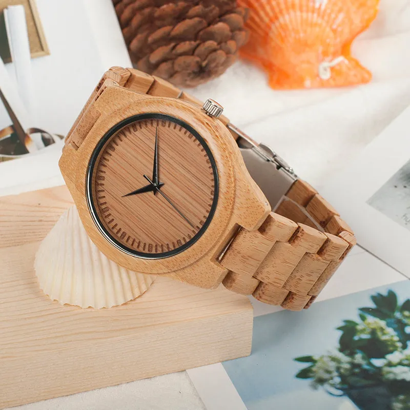 BOBO BIRD D19 Men's Luxulry Top Brand Design Watches Colorful Hands Wood Wristwatches for Men Customized Bamboo Wooden Watches