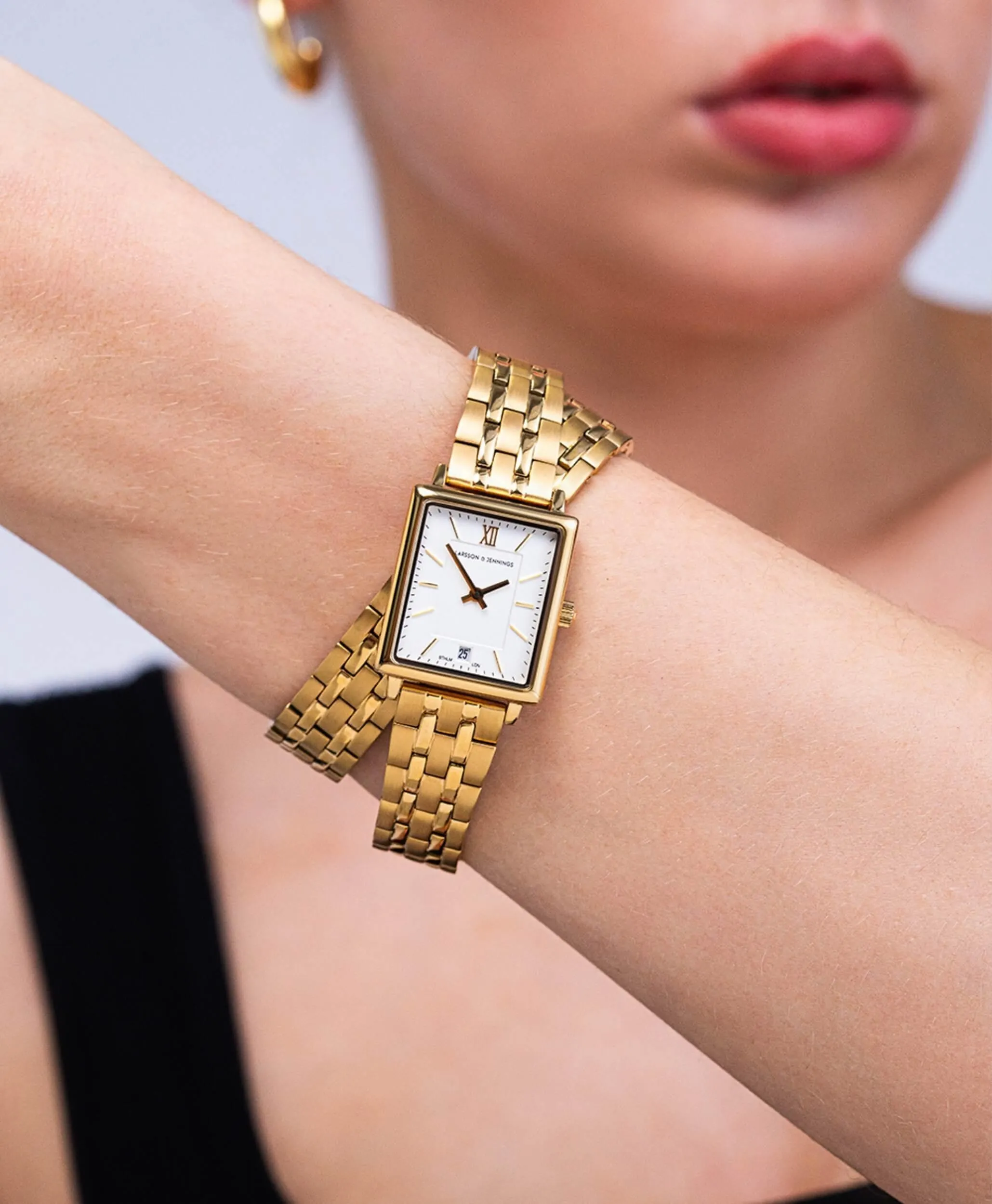 Boyfriend Mini Wrap Gold White 31mm