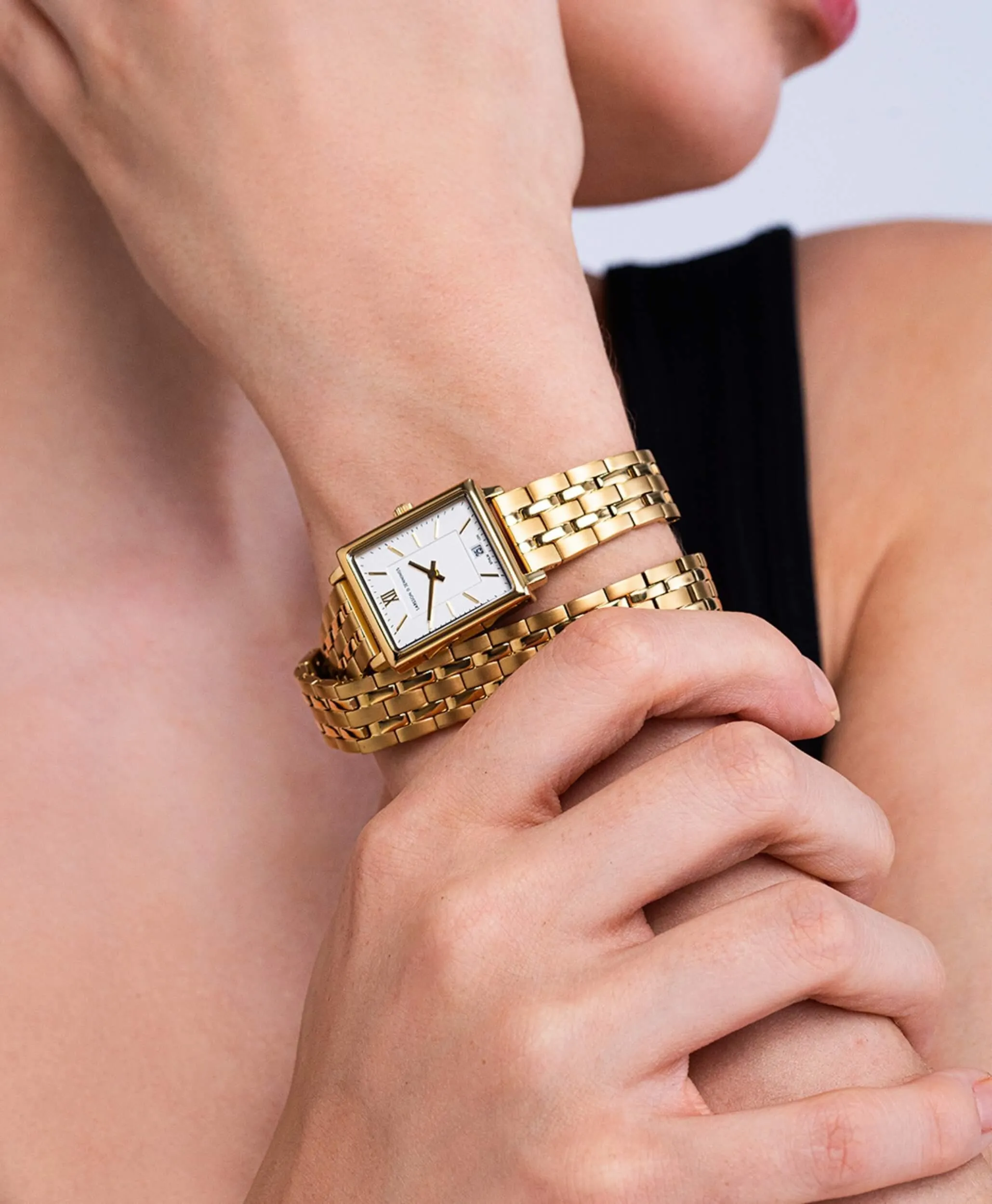 Boyfriend Mini Wrap Gold White 31mm