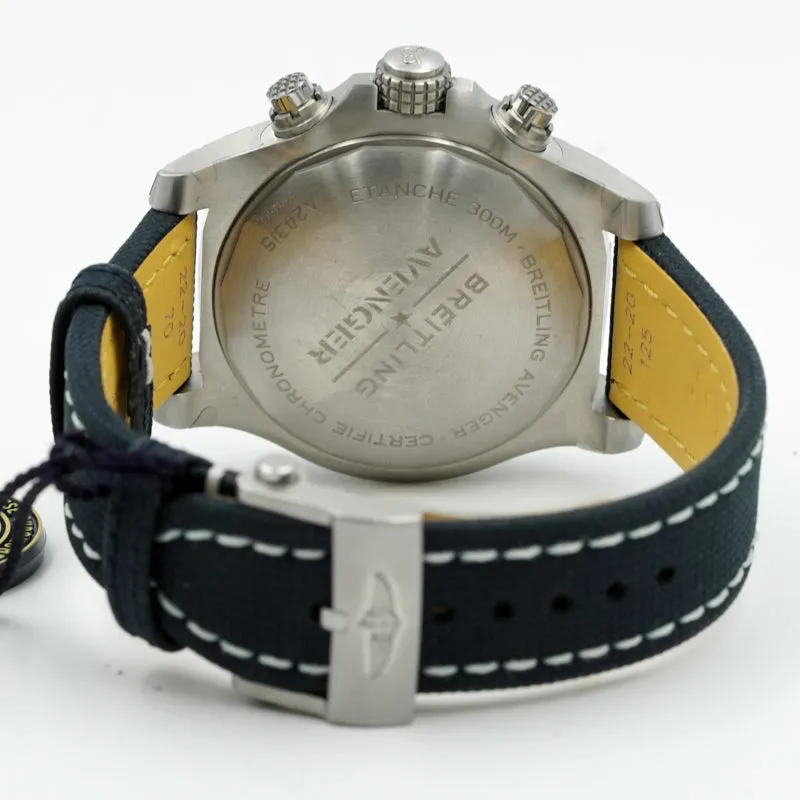 Breitling Avenger Chronograph Blue Dial A24315101C1X2 GMT 45mm