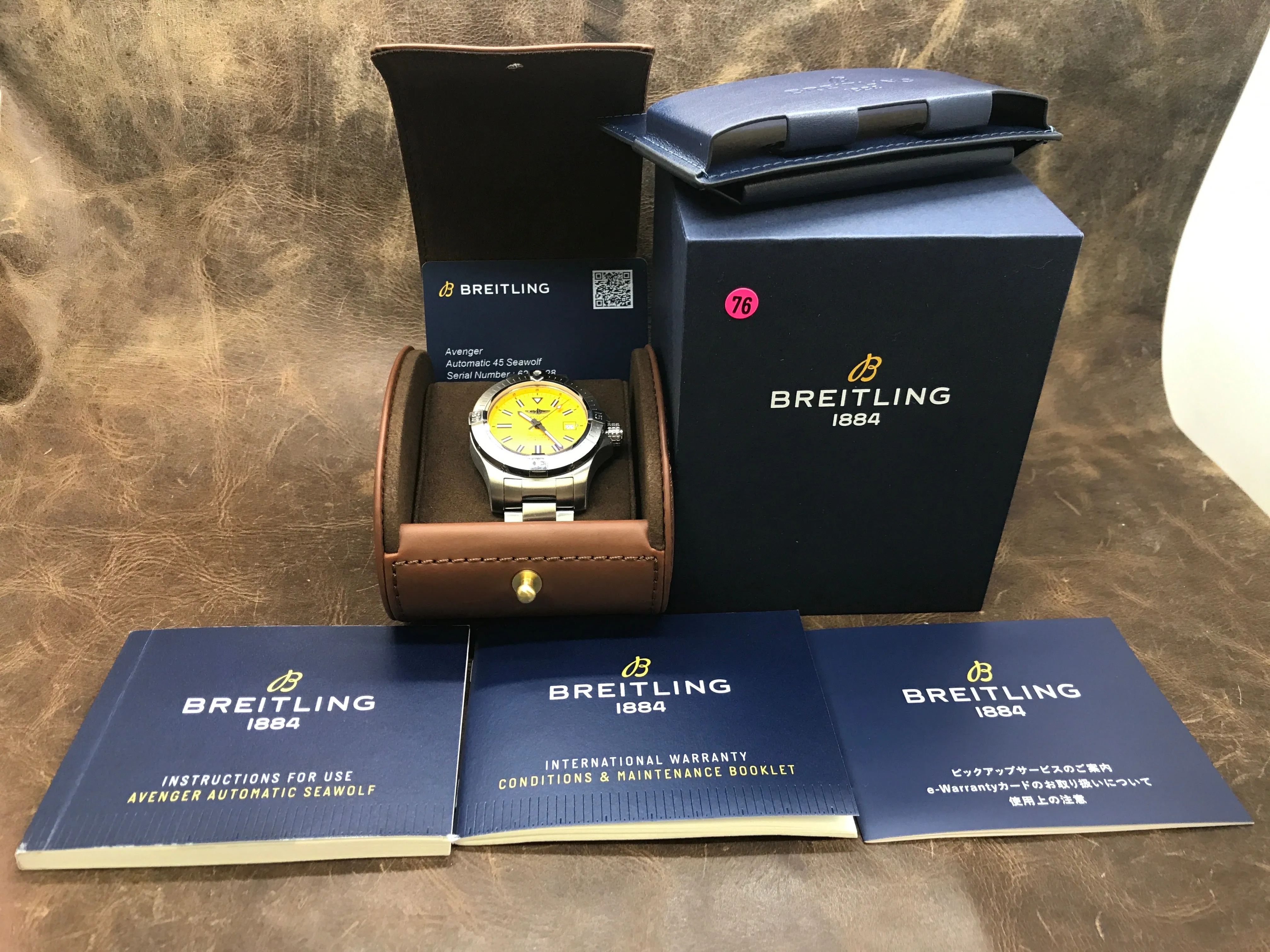 Breitling Avenger Seawolf A17319101 Yellow Dial Automatic Men's Watch