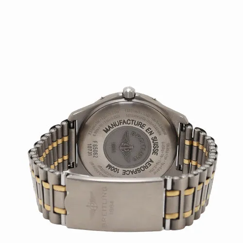 Breitling Mens Aerospace Titanium 40mm Black Stick Dial Watch Reference# F65062