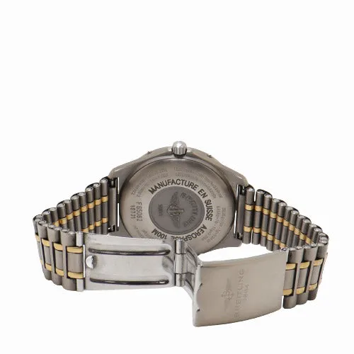 Breitling Mens Aerospace Titanium 40mm Black Stick Dial Watch Reference# F65062