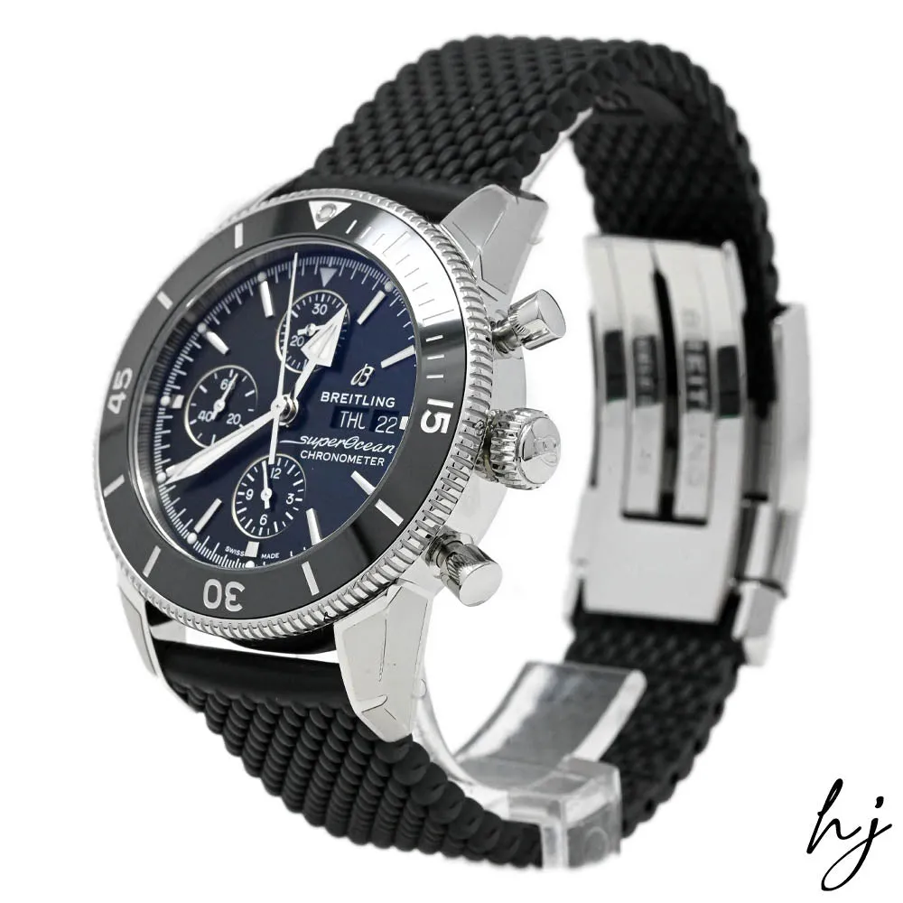Breitling Men's Superocean Heritage Stainless Steel 44mm Black Chronograph Dial Watch Reference #: A13313