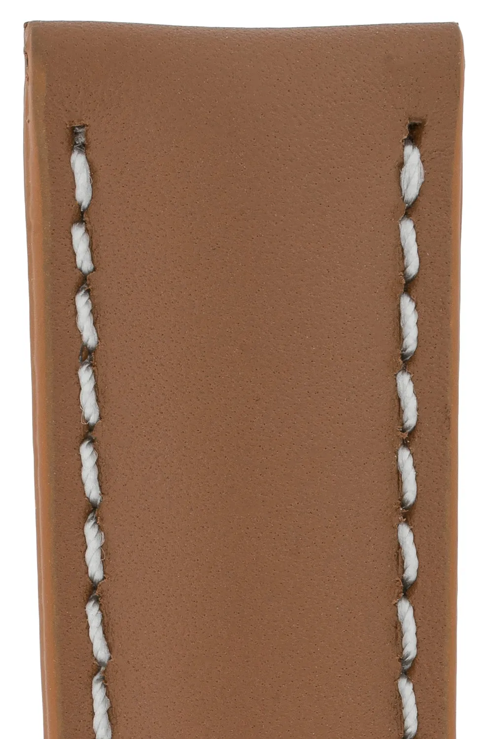 Breitling-Style Calf Leather Watch Strap & Buckle Caramel