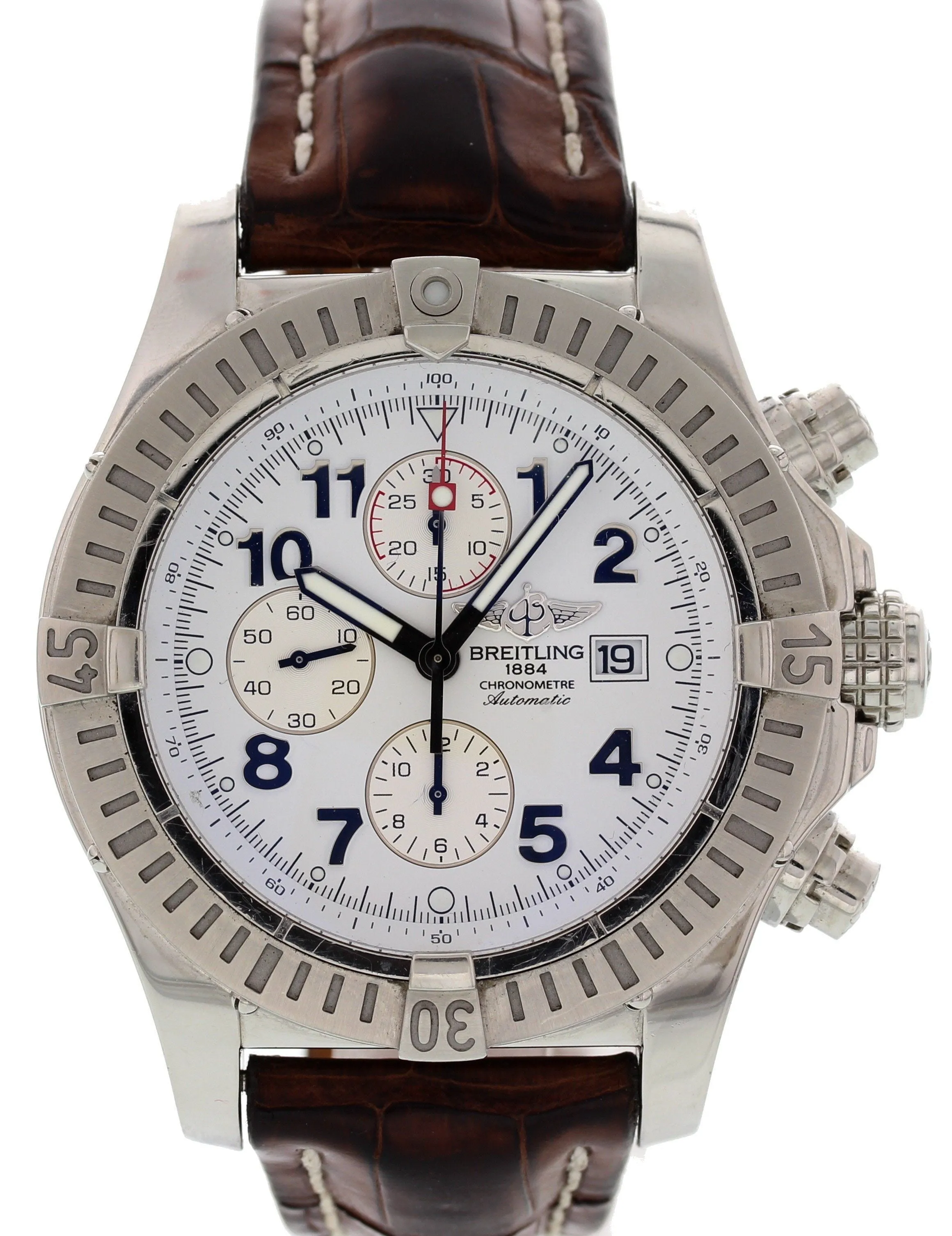 Breitling Super Avenger Chronograph SS A13370 Box/Papers