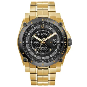 Bulova Men's Precisionist Diamond Gold-Tone Stainless Steel Watch 98D156