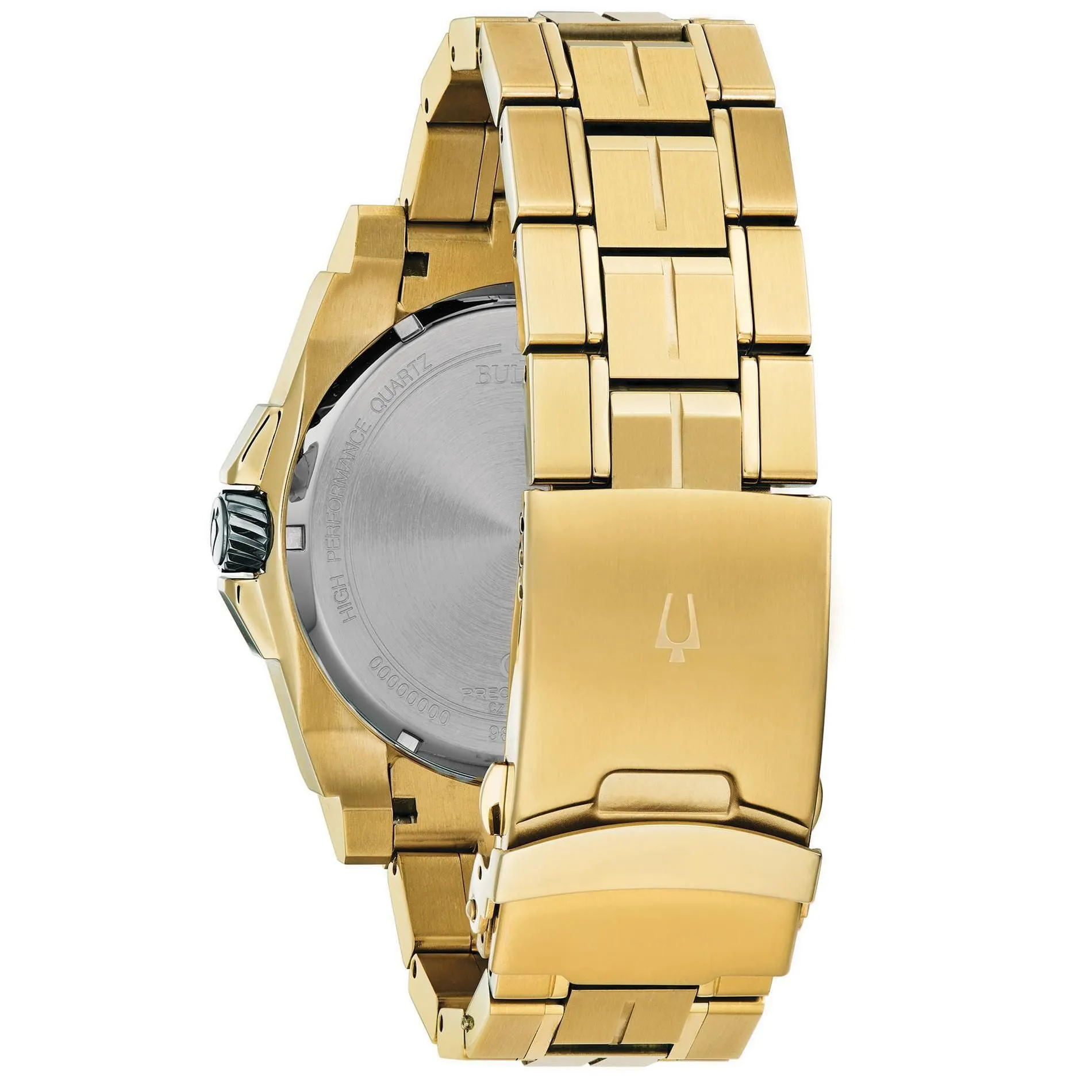 Bulova Men's Precisionist Diamond Gold-Tone Stainless Steel Watch 98D156