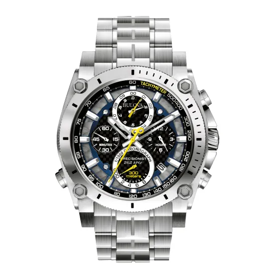 Bulova Precisionist Mens Chronograph Stainless Steel Watch