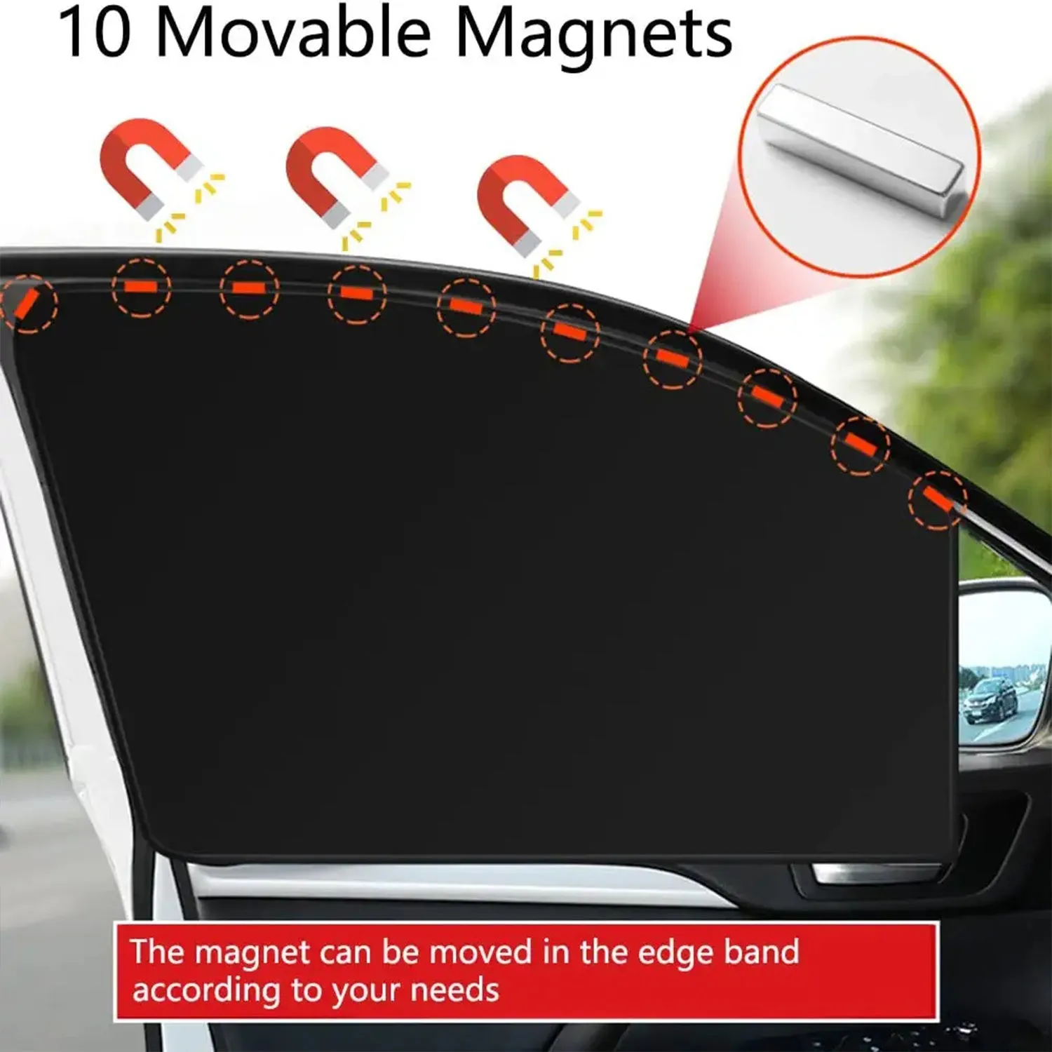 Car Side Window Sun Shades, Custom Fit For Your Cars, Window Sunshades Privacy Curtains, 100% Block Light for Breastfeeding, Taking a nap, Changing Clothes, Camping KO15980