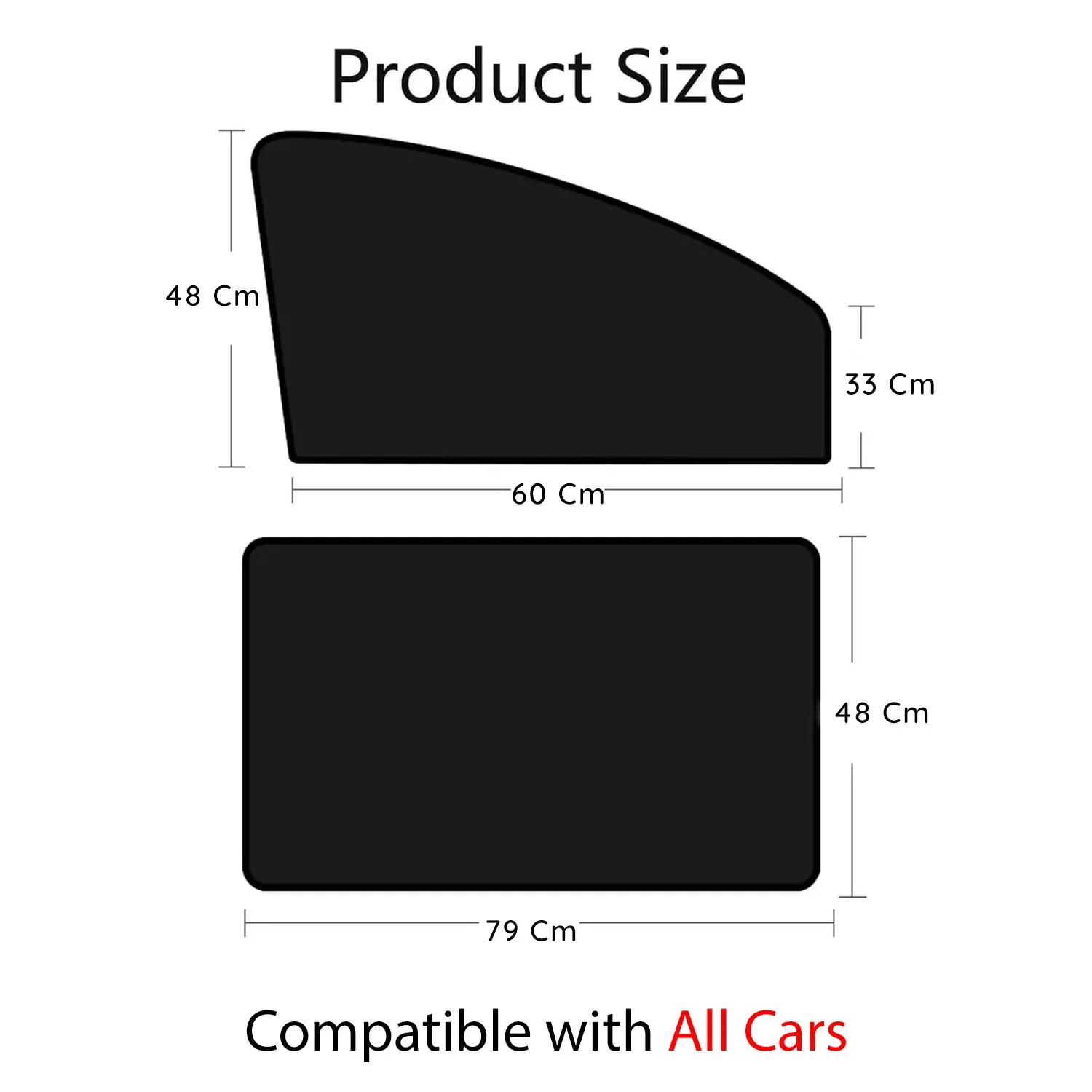 Car Side Window Sun Shades, Custom Fit For Your Cars, Window Sunshades Privacy Curtains, 100% Block Light for Breastfeeding, Taking a nap, Changing Clothes, Camping KO15980