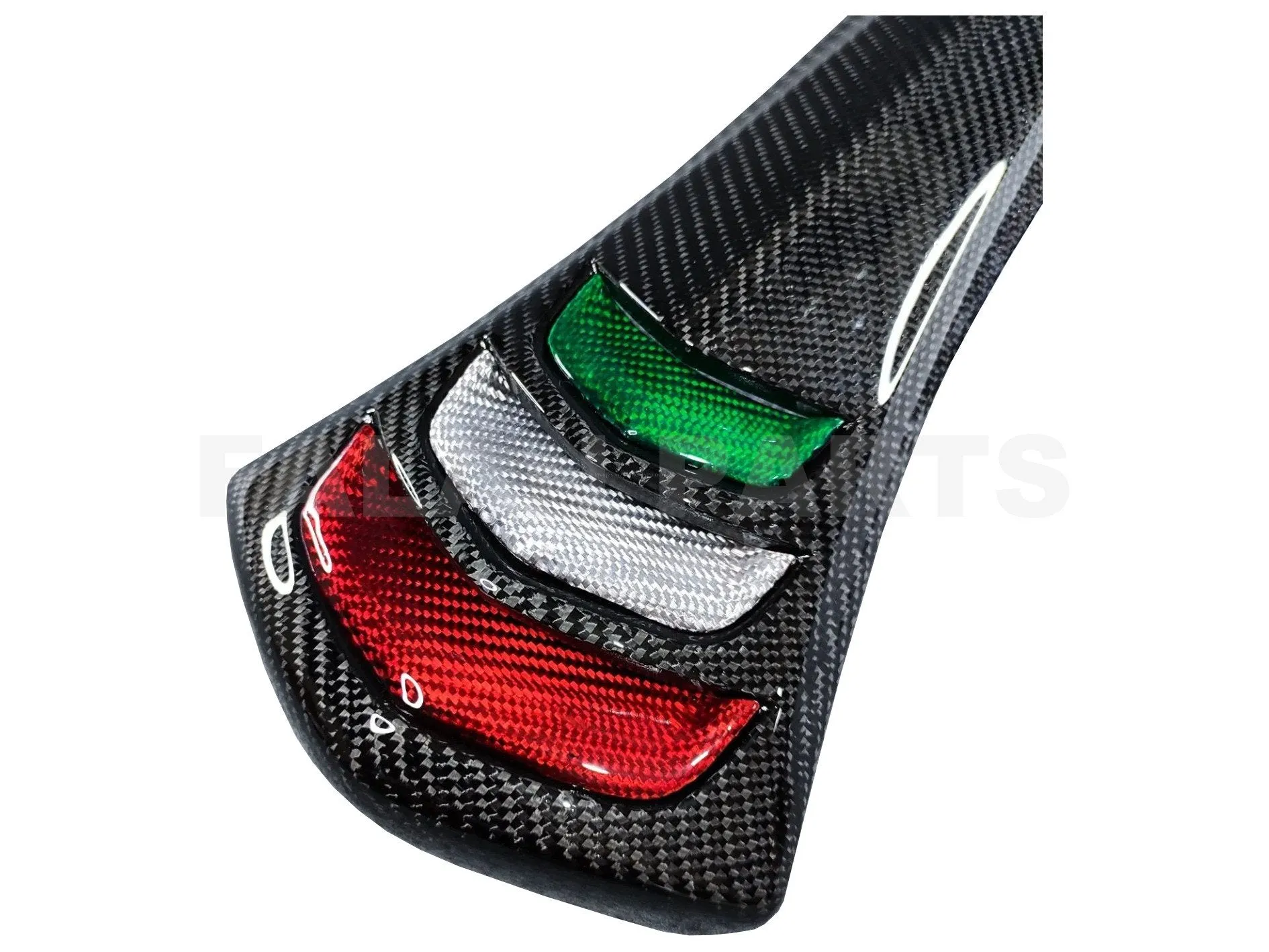 Carbon Fiber Horn Cover Inlay Tricolore | Vespa GTS/GTS Super/GTV HPE ('18-)
