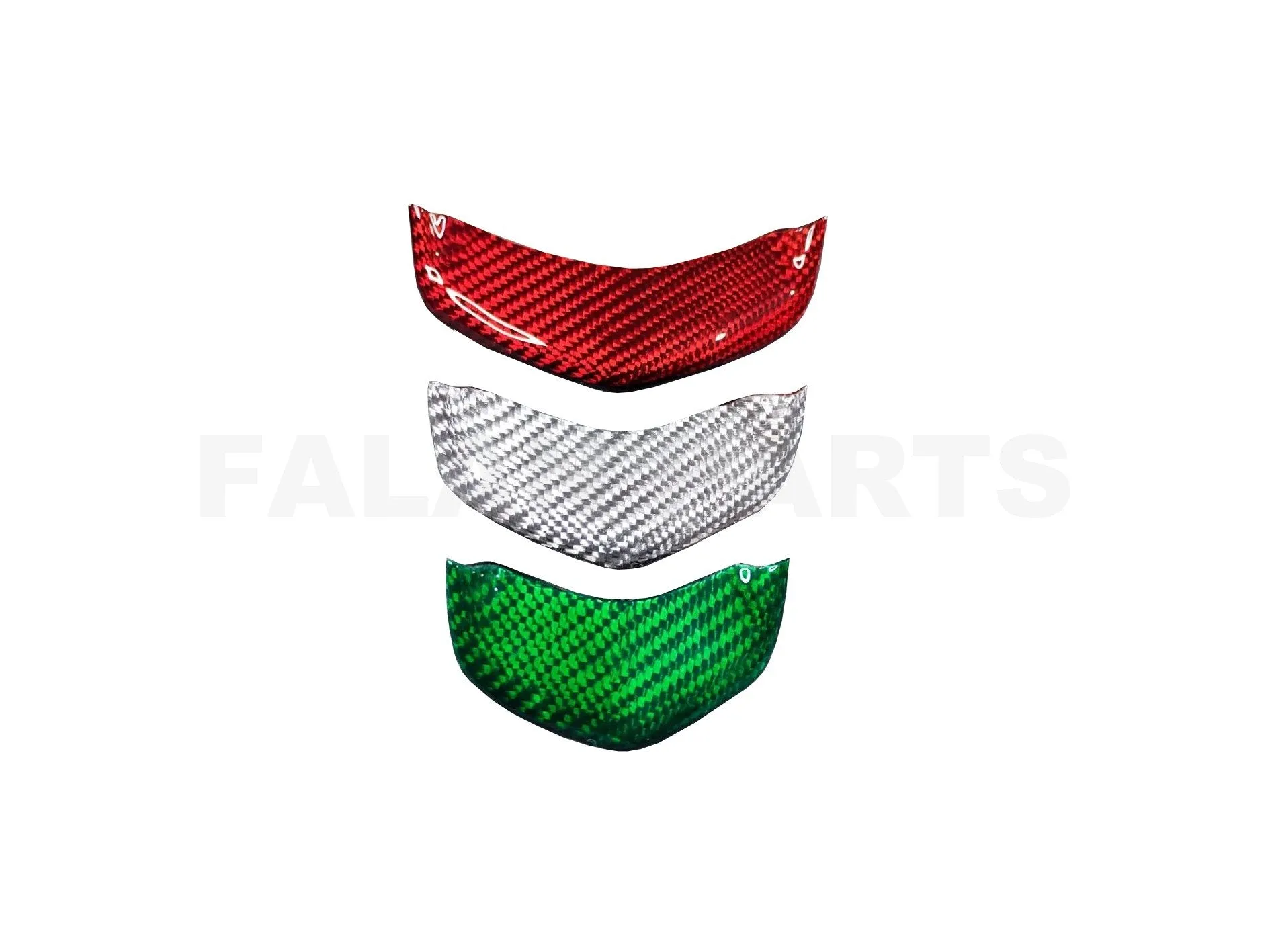 Carbon Fiber Horn Cover Inlay Tricolore | Vespa GTS/GTS Super/GTV HPE ('18-)
