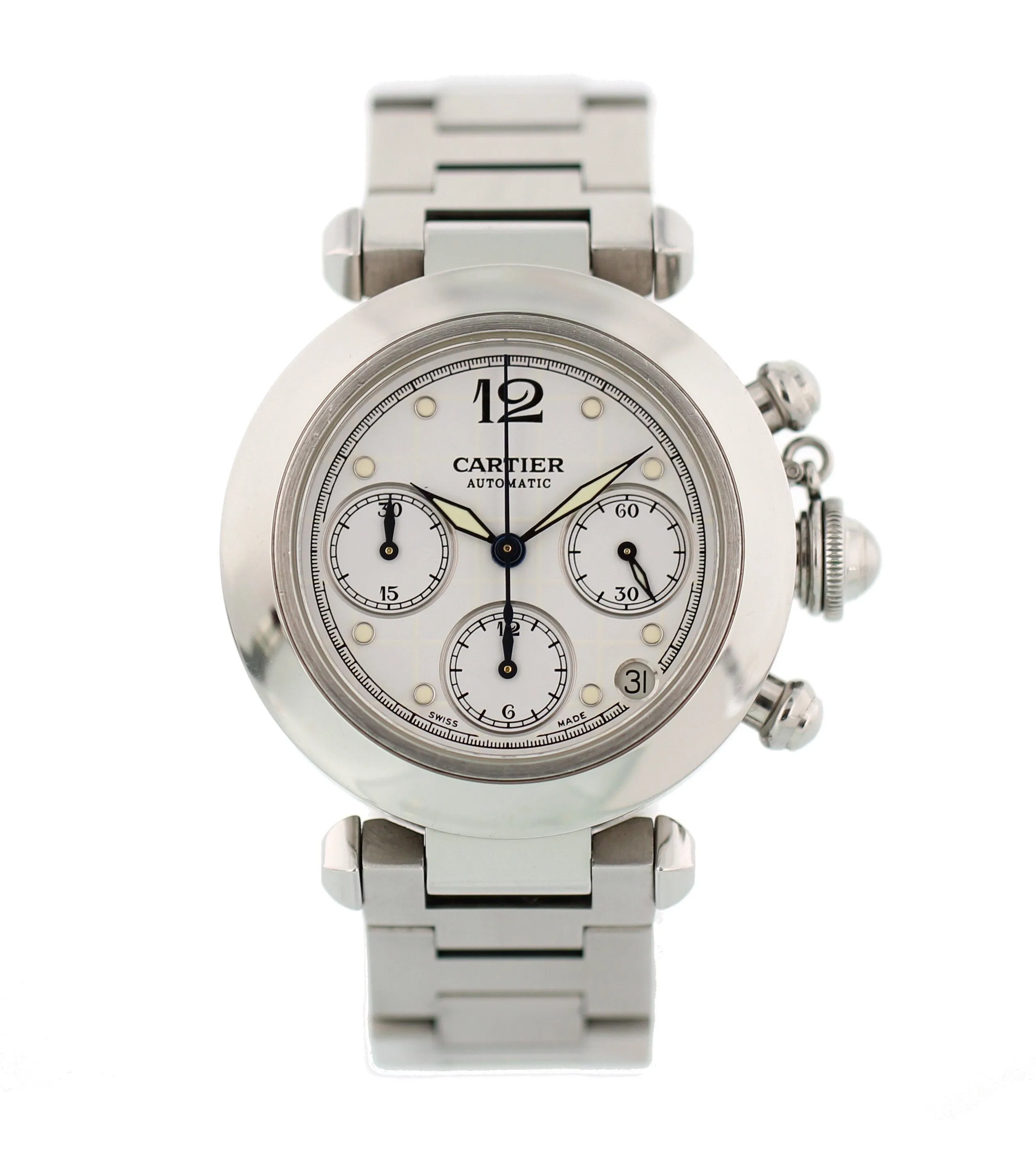 Cartier Pasha 2412 Automatic Chronograph Box & Papers
