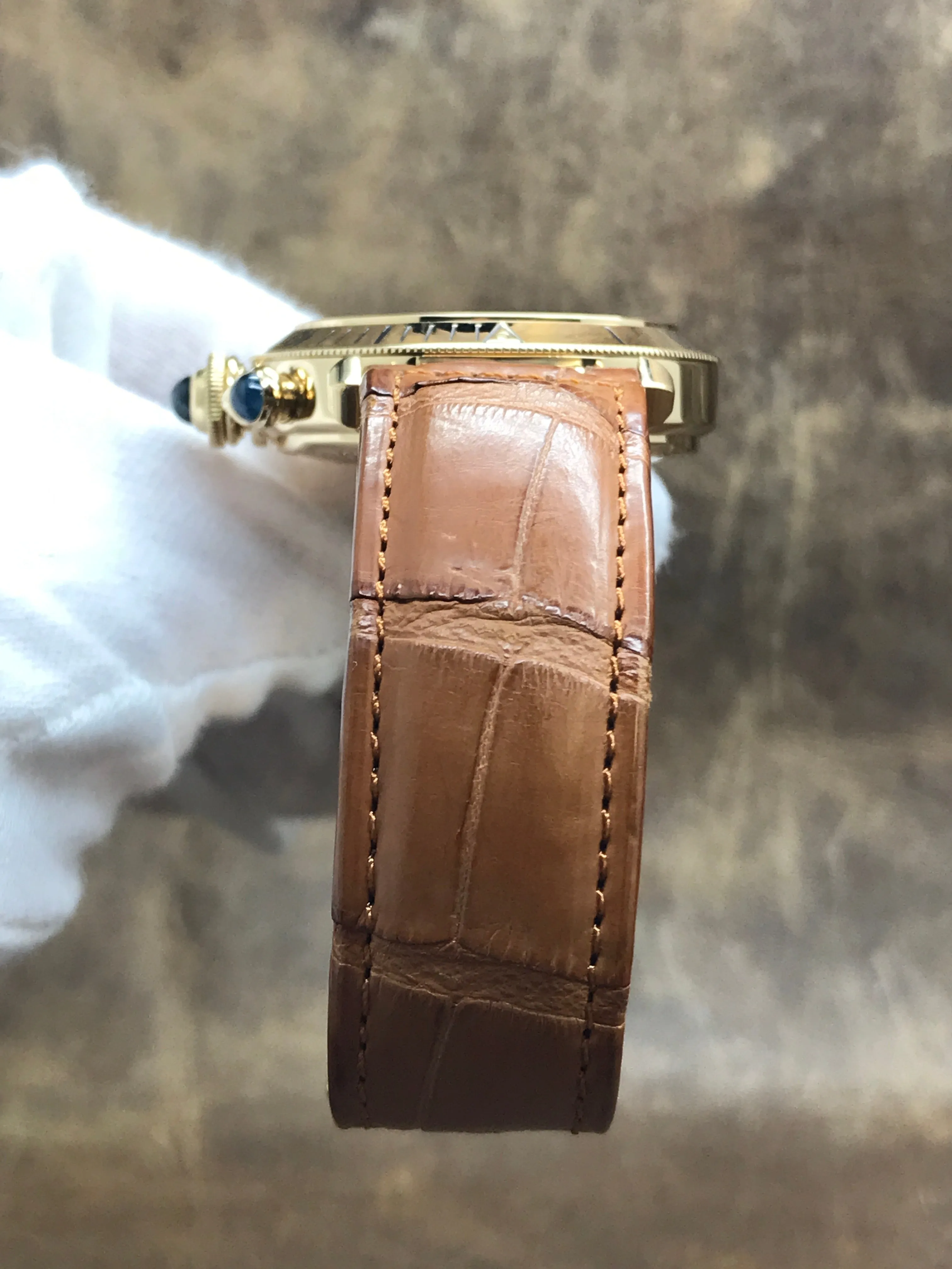 Cartier Pasha Chronograph 18K Gold 2111 Cream Dial Automatic Men's Watch