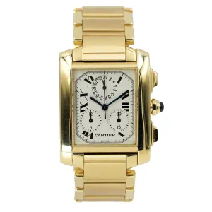 Cartier Tank Francaise Chronograph 18K Yellow Gold Quartz W50005R2