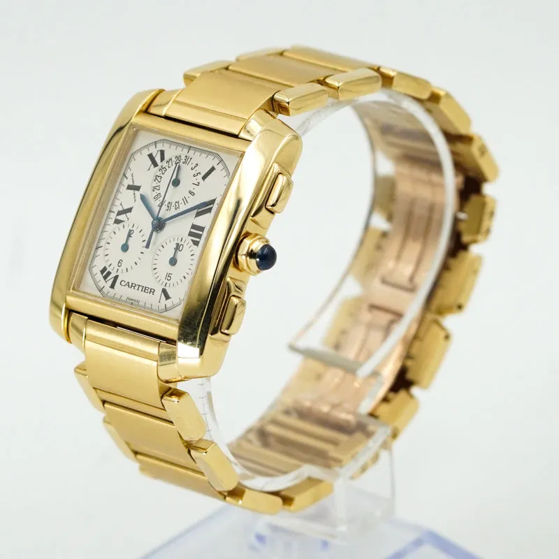 Cartier Tank Francaise Chronograph 18K Yellow Gold Quartz W50005R2