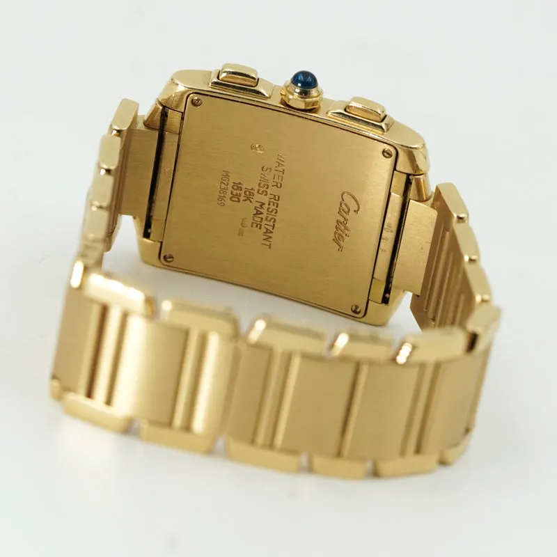 Cartier Tank Francaise Chronograph 18K Yellow Gold Quartz W50005R2
