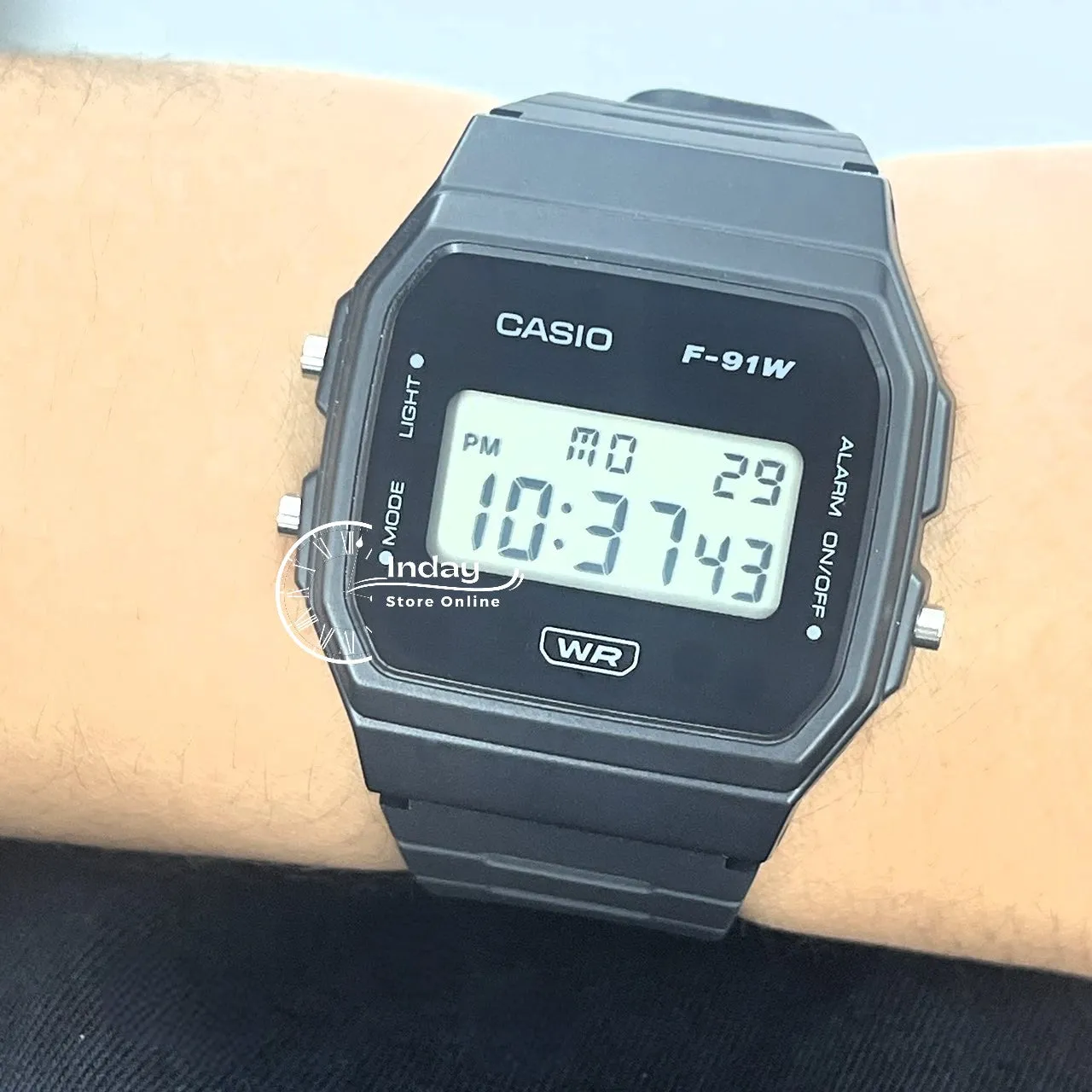Casio Digital Women's Watch F-91WB-1A Bio-based Resin Band Battery Life: 7 years