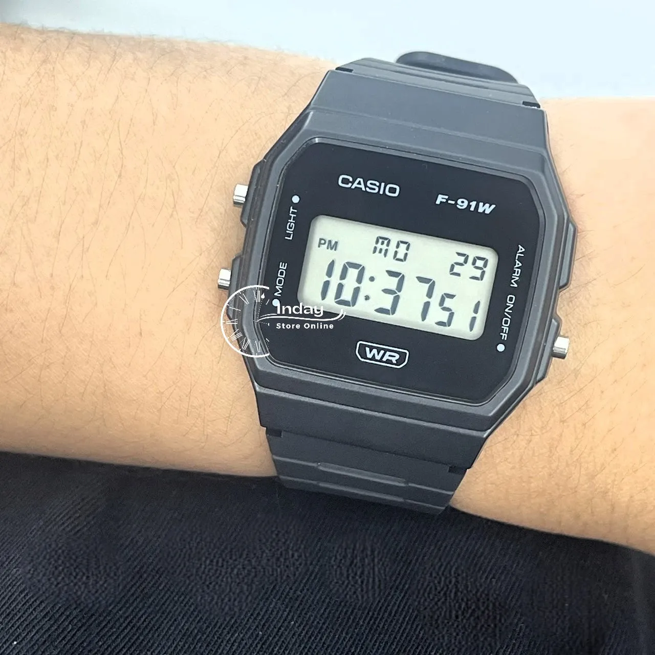 Casio Digital Women's Watch F-91WB-1A Bio-based Resin Band Battery Life: 7 years