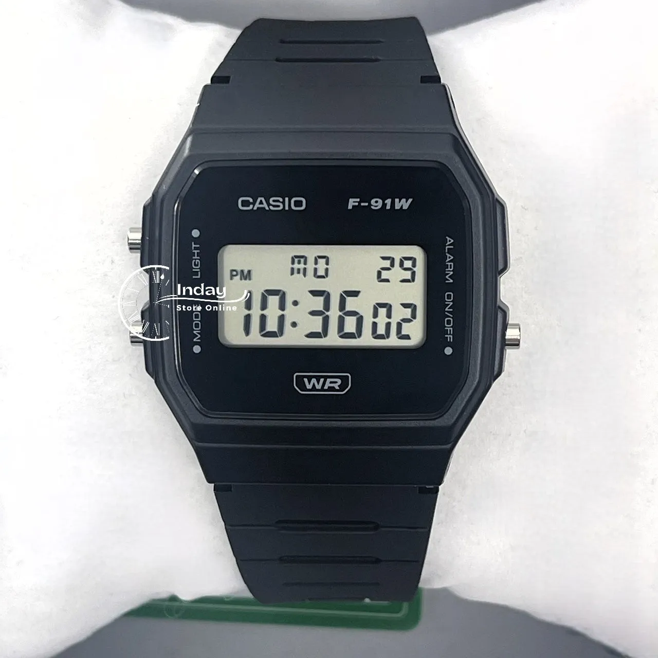 Casio Digital Women's Watch F-91WB-1A Bio-based Resin Band Battery Life: 7 years