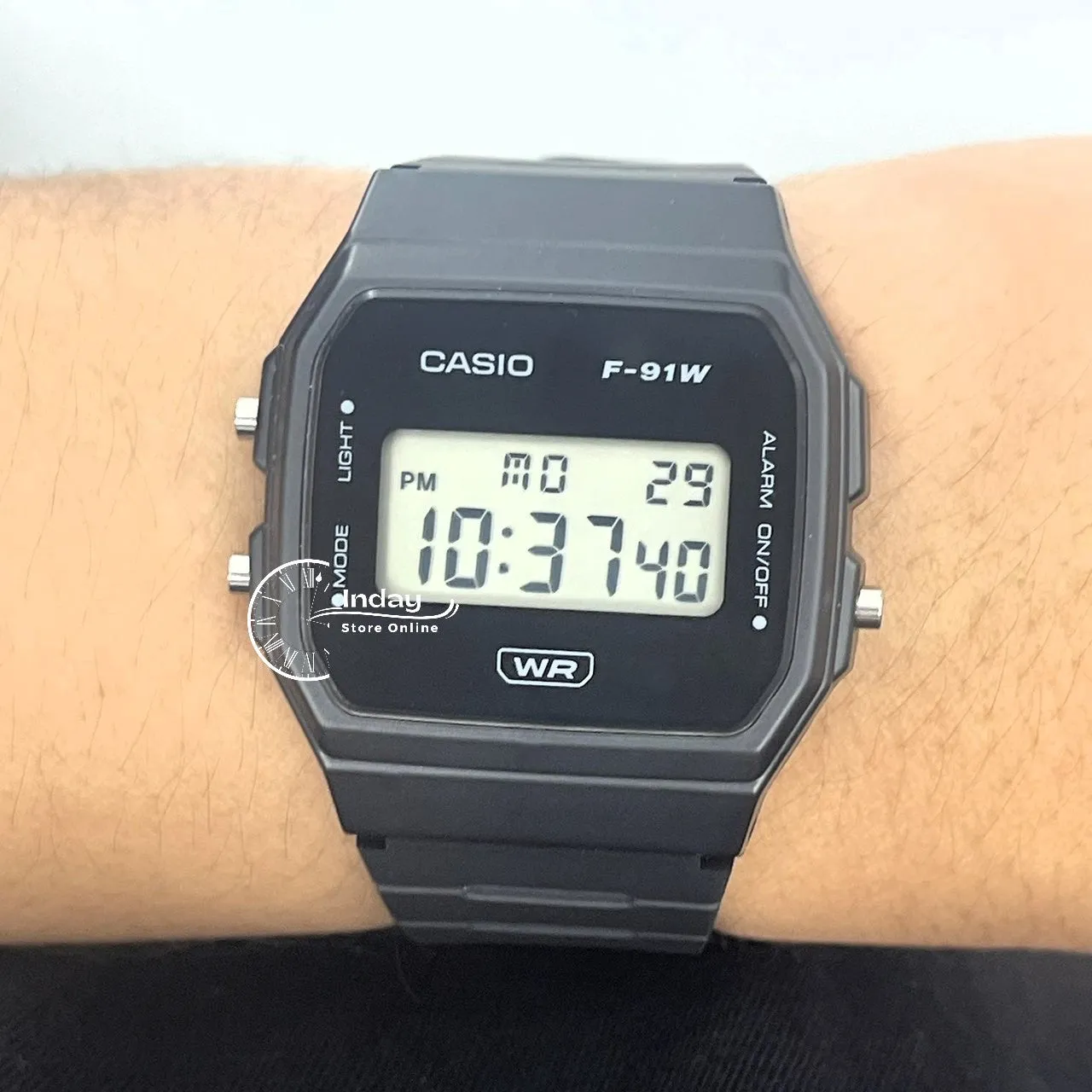 Casio Digital Women's Watch F-91WB-1A Bio-based Resin Band Battery Life: 7 years